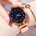 [Stylish]- Rose Gold Ladies Wrist Watch For Women Magnetic & Waterproof. 