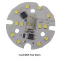 7w led bulb Chip with capacitor direct Ac 220v input- Light white color High quality Pack of 1/5/10 Best for DIY projects Best for Bulbs Lights. 