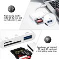 SD Card Reader for iPhone 14 13 12 11 15 Pro Max 3 in 1 Micro SD Memory Card Reader USB Adapter OTG for iPhone iPad Accessories. 