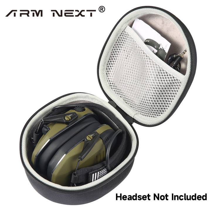 ARM NEXT Shockproof Hard Carrying Case Travel Bag For Walkers Howard Leight Impact Sport Sound Amplification OD Electric Earmuff