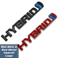 Mat Black & Red HYBRID Badge Emblem 3D Chrome Logo Car Sticker | 3D HYBRID Logo Metal Emblem Badge Decals Car Sticker. 