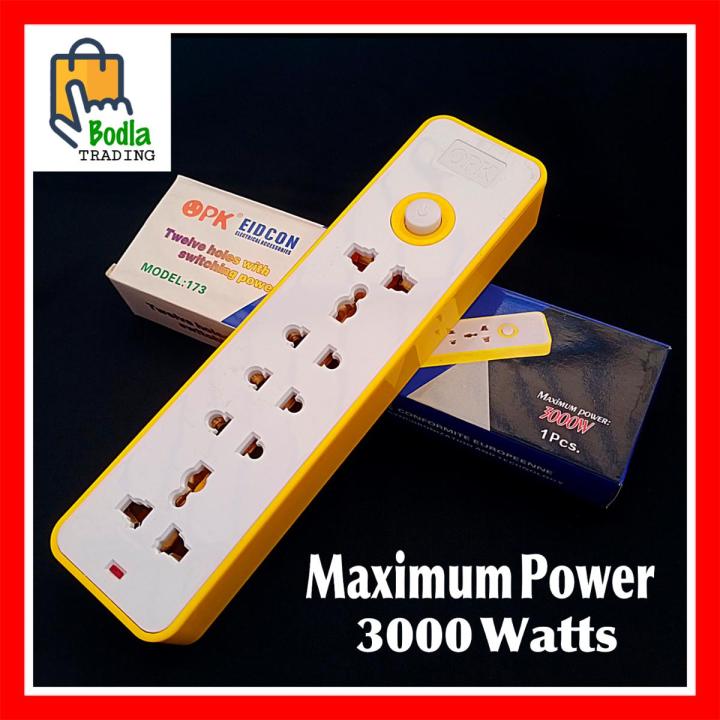 High Quality Extension Board Multiple EU/UK Sockets with Power on/off Switch Maximum Power 3000W