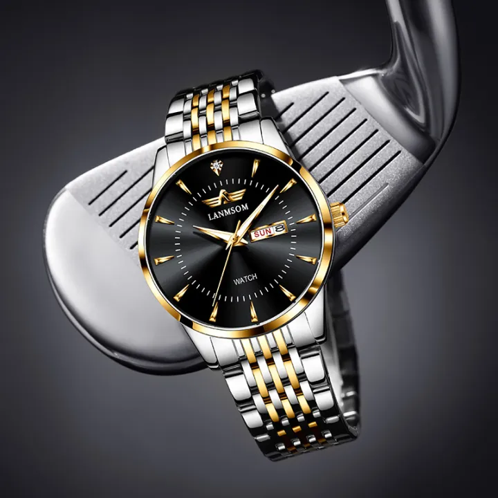 LANMSOM%20Men's%20Waterproof%20Watches,%20Casual%20Business%20Calendar%20Quartz%20Watches%20With%20Steel%20Strap%20-%20Image%203