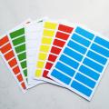168pcs 38x13mm 6 Colors Glossy Paper Label Stickers for Office Work School Home Art Decoration File Classification Writable Tag. 