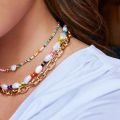 Handmade exquisite crystal beads beaded necklace for women irregular pendant kpop bohemian aesthetic jewelry halloween choker. 