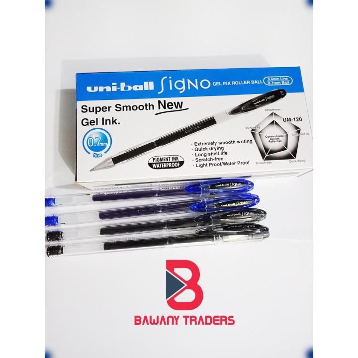 Sign Pen Signo Uniball (Pack of 12) blue and black - Gel pen Uniball