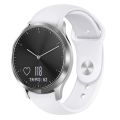 For Garmin Vivoactive 3 / Vivomove HR Solid Color Reverse Buckle Silicone Watch Band, Size: Large Size(Black). 