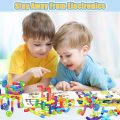 STEM Building Blocks Colorful Pipe Tube Creative Puzzle Construction Set with Wheels. 
