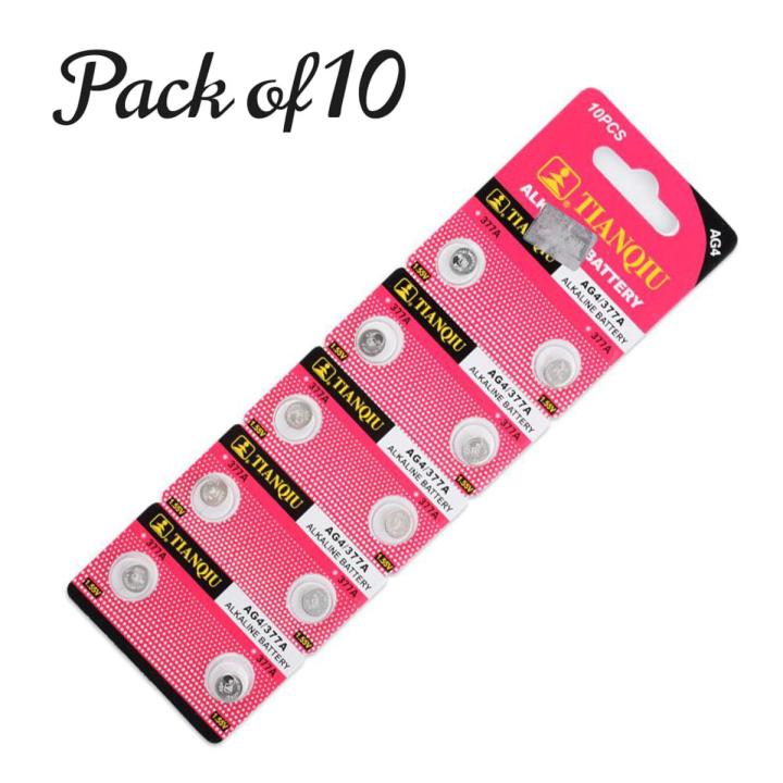 TIANQIU Watch Cell Ag4 Lr626 377 Sr626Sw Alkaline Battery- Pack of 10  Shopikbuzz pk| Shopping Hall