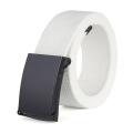 Solid Color Men Women Ladies Female Male Uni Plain Webbing Cotton Canvas Metal Buckle Belt Clothing Accessories 0724. 