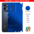 Infinix Note 12 Skin/Wrap 360 Protection Carbon fiber/ Matte/ Transparent Back And Sides Included Camera Skin. 