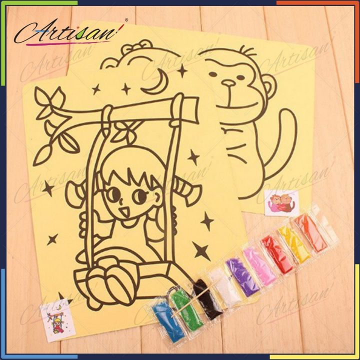 Artisan - 6 Cards Different Designs Sand Art