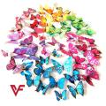 3D Butterfly Wall Stickers Decoration Magnet Butterflies Wall Sticker on the wall DIY 3D PVC 12 Pcs. 