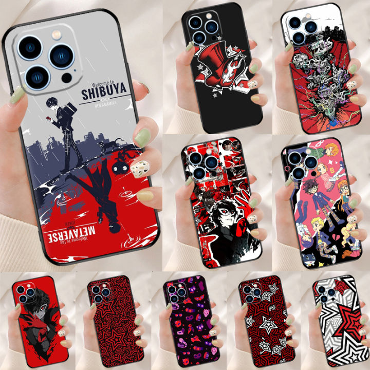 lus SE 8 7 PR XS XMini X 12 11one 15 Persona 5 phone case for iPhone 14 13 Pro Max 13 2020 soft back cover