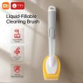 xiaomi yijie Replaceable Cleaning Brush With Refill Liquid Handle Scouring Pad Sponge Brush Dispenser Dish Scrubber Home Tool. 