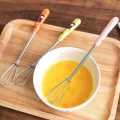 Mini Egg Beater Mixer Stainless Steel with Ceramic Handle Hand Whisk Beater Stir Rod Stirrer Blender Small. 