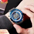 Men Solar Power Luminous Dual Display Digital Analog Sport Wrist Watch. 