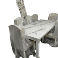Modern Dining Table Set With 6 Chairs Off White Colour Full Set Orignail Coustumized...... 