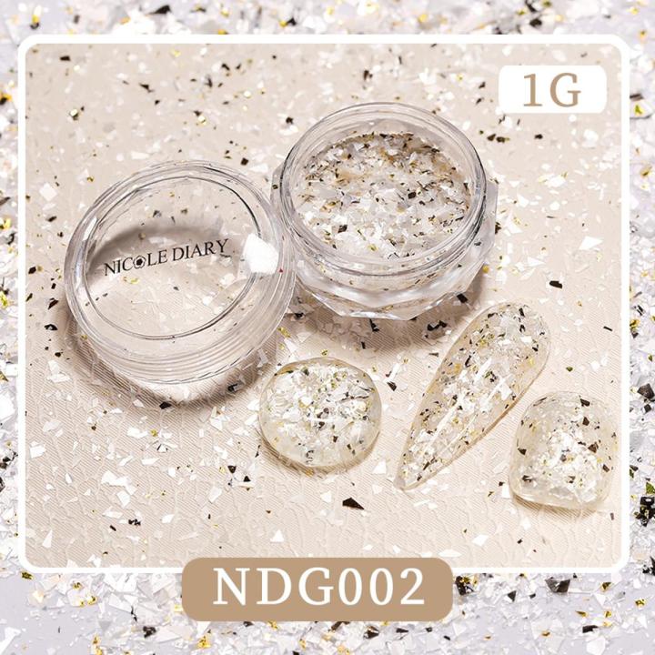 NICOLE DIARY 30ml Color Mixing Gel Nail Polish Soak Off UV LED Nail Glitter Sequins Fusion Gel Varnish Manicure Decoration Tool