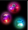 Rubber Bouncy Light Ball Toy For Children - Soft LED Light Ball - Glowing Luminous Rubber Ball for Kids and Babies, Ideal for Bouncing and Play. 