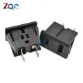 AC-02A 2 PIN US Plug Panel Mount US Outlet Power Socket Male Power Cord Inlet AC Power Socket Receptacle Connector 15A 125V. 