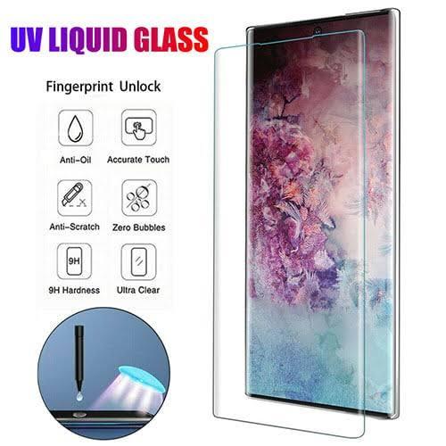 Samsung Galaxy Note 10 Plus 5G UV Tempered Glass Screen Protector Full Glue Nano Liquid Protective Film Original High Quality
