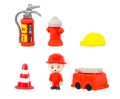 Fire  Fighter 6 Pieces Hero Eraser Set Gift Box Christmas Gift Fire Truck Modeling Fire Fighting Eraser Set Non-PVC Mini Rubber Erasers for Pencil Kids Gift School Student Brand: HOMIES. 