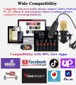 Condenser Microphone BM800 Full Kit & Adjustable MIC & V8 Sound Card & Suspension Scissor Microphone stand. 