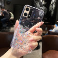 For OPPO F21 Pro (4G) Back Cover Luxury Bling Shining Gold Foil Girls Cases Space Glitter Stars Soft Silicone Mobile Phone Protective Case. 