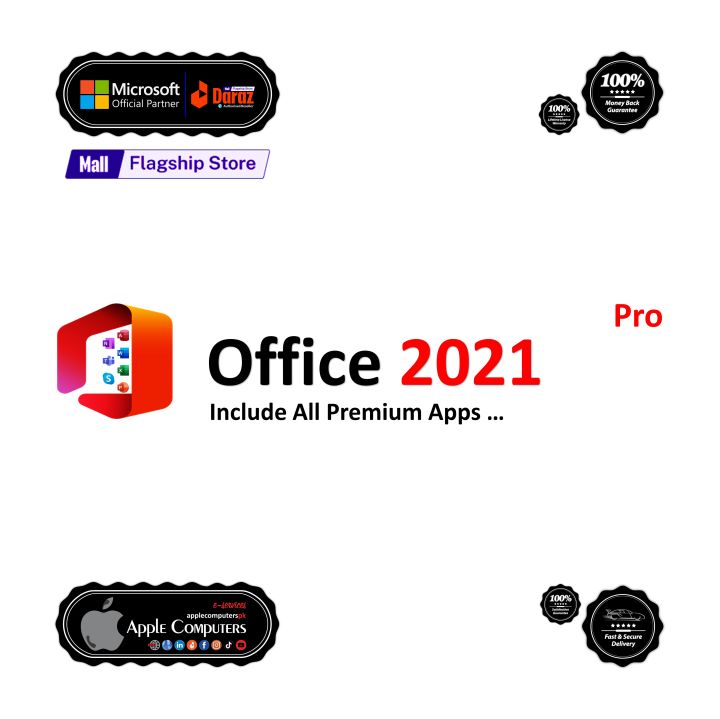 Microsoft Office 2021 Professional Retail-M KEY - 1 KEY for Multiple Devices - Genuine License Warranty.
