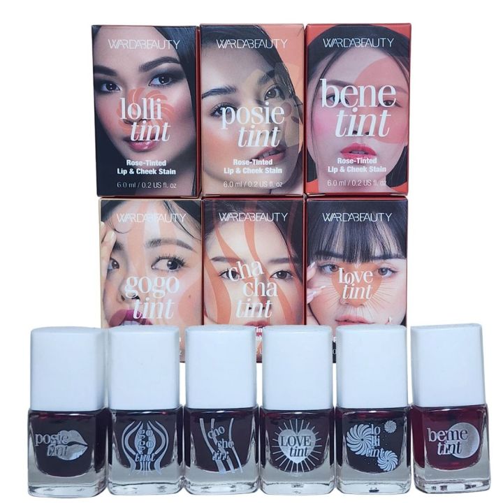 Warda Beauty Pack of 6 Benefit Bene Lip Gloss Tint & Cheek Lip Tint Stain