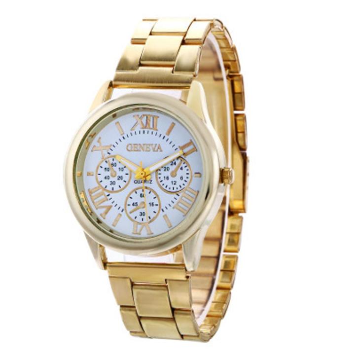 【ETOP】  Brand 3 Eyes  Geneva Casual Quartz Watch Women Stainless Steel Dress Wristwatch Relogio Feminino Ladies Clock Hot S