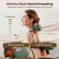 Massager Machine – Hand Kneading Massager – Electric Cervical Hand Finger Massager with Heat – Rechargeable Neck & Shoulder Massager, 3D Bionic Hand Kneading Massage, 3 Modes, Flexible 30° Head for Back Pain Relief – Gift for Men & Women. 