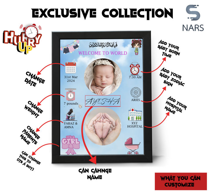 Baby%20birth%20Date%20frame%20for%20gift%20photoframe%20Birthday%20frame%20customized%20-%20Image%202