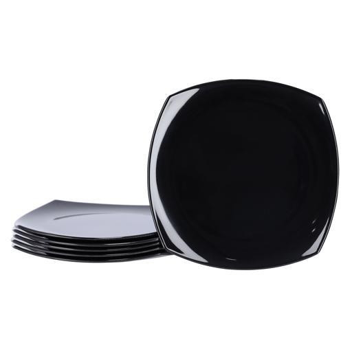 Melamine Dinnerware plates Sets black pcs Square Dinnerware