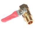 Female x Male 1/4inch Brass Fluid Air Gasoline Ball Valve Shut Off Switch Lever, Switch Valves. 