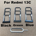 New For Xiaomi Redmi 13C Sim Card Tray Slot Holder Socket Adapter Connector Repair Parts Replacement. 