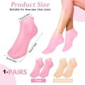 FRAKIN 1-Pair Silicone Moisturizing Socks, Soft Silicone Socks For Cracked Feet Women And Men Foot Moisturiser Socks Foot Spa Pedicure Silicone Gel Socks For Cracked Feet Dry Skins Calluses. 