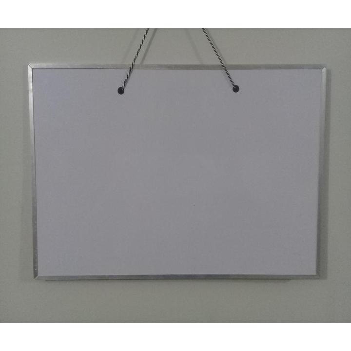 12 x 18 inches size - white board and black board ( 2 in 1 ) Light weight. With hanging string