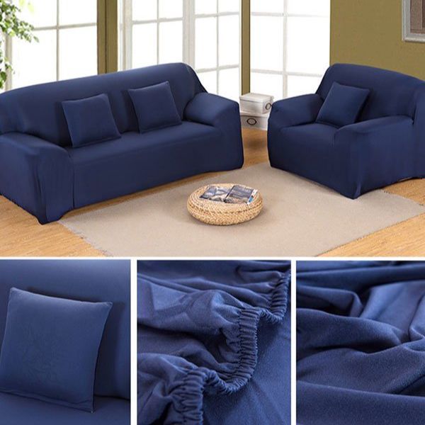 Jersey Fitted Sofa Covers - Stretchable Elastic Fitted Sofa Couch Cover For 1 Seater, 2 Seater, 3 Seater, 5 Seater, 6 Seater, 7 Seater Sofa Cover - Dustproof & Washable