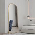 The Oak Furniture Full Length Wall Mounted Mirror with stand For Living Room , Full Length Standing Mirror , Long Wall Standing Mirror, Full Size Standing Mirror For Bedroom , Full Size Standing Mirror With Stand. 