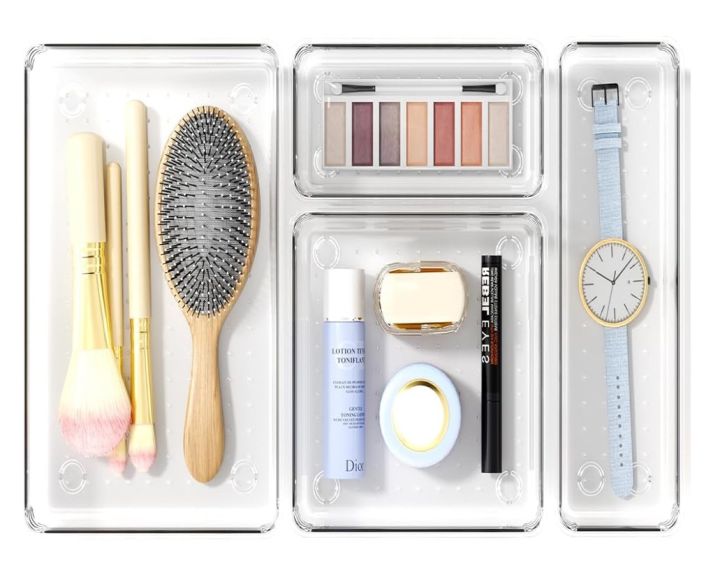 4%20Pcs%20Clear%20Plastic%20Drawer%20Organizers%20Set,%20Bathroom%20and%20Vanity%20Drawer%20Trays,%20Plastic%20Lipstick%20Transparent%20Jewelry%20Storage%20Box%20Makeup%20Organizer%20Holder%20-%20Cosmetic%20Storage%20for%20Cosmetic%20Brush,%20Eyeliner,%20Nail%20Polish%20-%20Image%202