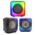 Rechargeable Bluetooth Speaker Colorful Flame RGB Lights - Wireless Mini Speaker Bluetooth Woofer - Portable Speaker With Big Sound - High Bass Woofer For Home , Mobile , PC, Computer & Laptop - Support SD Card , USB , FM Radio. 