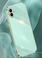 For Samsung Galaxy A06 Back Cover Luxury 6D Plating Shiny Stylish Phone Case Square Frame Soft Silicone Protective Cases Pouch for Girls Women. 
