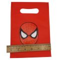 SPIDERMAN THEME GOODY BAGS - PACK OF 10 GOODY BAGS - SPIDERMAN FABRIC MATERIAL GOODY BAGS. 