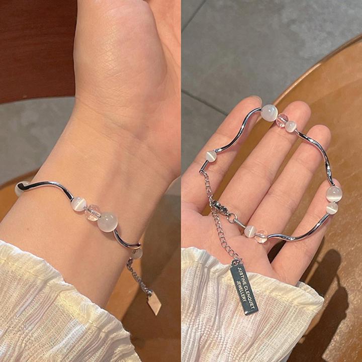 Creative opal beaded bracelet For Women Irregular Chain Splicing Bracelets Yao Store