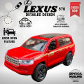 Prado Car Toy – Alloy Metal Body, Pull Back Action, Realistic Interior, Door Open Feature, SUV Model for Kids & Collectors – Durable & Stylish Die-Cast Model. 