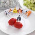 Set of 7 Animal Shape Fruit Fork for Bento Lunch Box Accessories Forks Kids. 