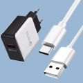 Quick Charger 3.0 USB Charger For Samsung A51 A71 A90 A32 A22 5G Huawei P40 P30 P20 QC 3.0 Fast Wall Charger USB C Type C Cable. 