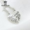 Best Friends Alloy Heart Pendant Girlfriend Necklace. 